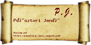 Pásztori Jenő névjegykártya
