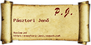 Pásztori Jenő névjegykártya
